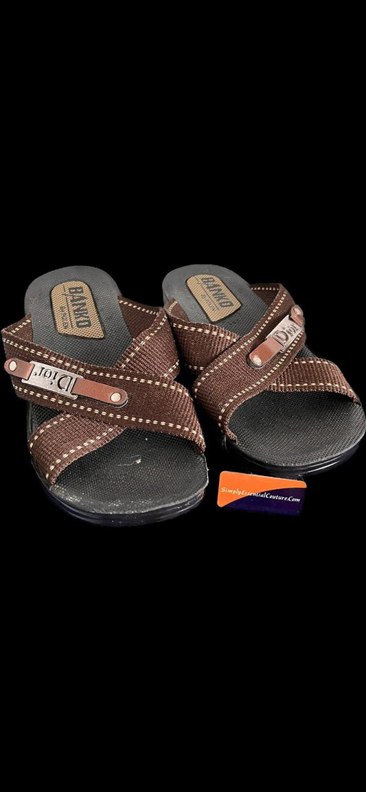 Brown Sliders Size UK7 - NEW